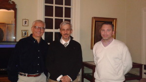 President Lenny Wagner, Professor Richard Veit, and Vice President Mickey DiCamillo