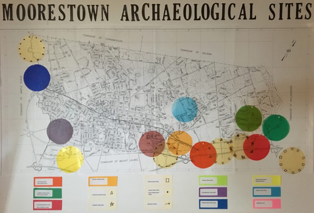 Moorestown Archaeological Sites Map: Jack Cresson Collection & Madeira site